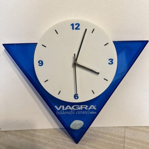 Vintage Viagra Pfizer Novelty Wall Clock Works