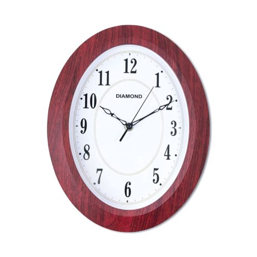 Vintage Wall Clock Retro Oval Wall Clocks Silent Non Ticking Quartz Battery Oper