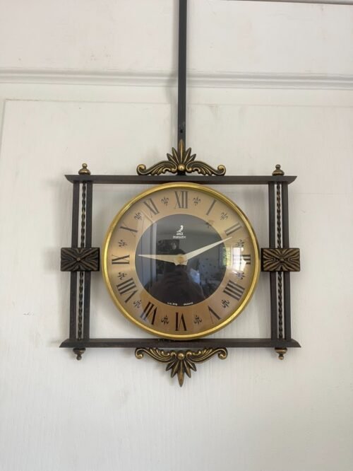 Vintage Wall Clock Wrought Iron JAZ 1967