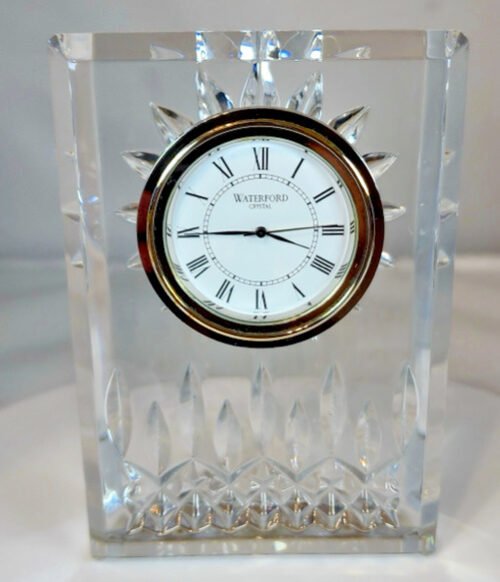 Vintage Waterford Crystal Desk Table Vanity Clock, No chips or cracks.