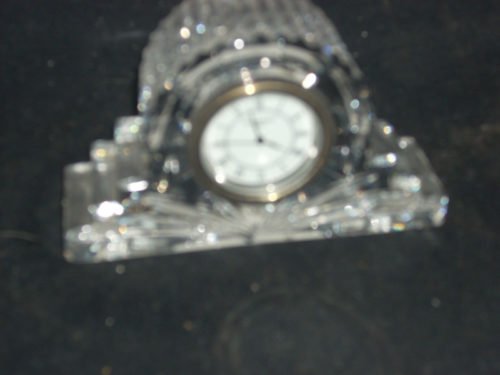 Vintage Waterford Cut Crystal Mantle Desktop Clock