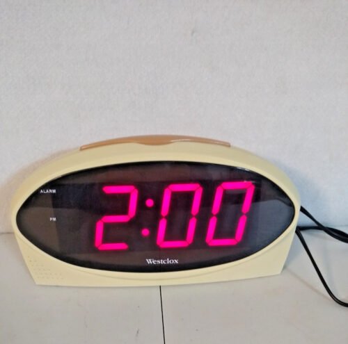Vintage Westclox Alarm Clock MCM Large Numbers Tested Model 49827