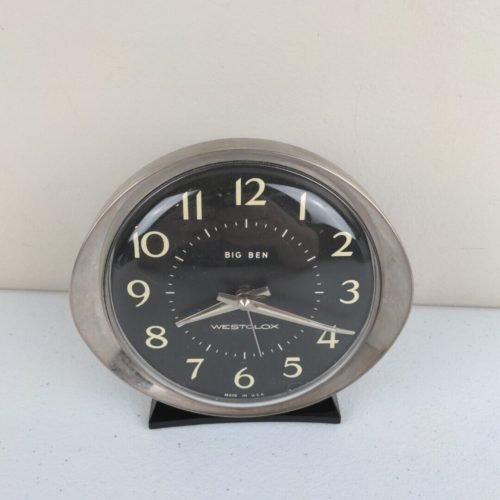 Vintage Westclox Big Ben Wind Up Alarm Clock Tabletop Made USA MCM