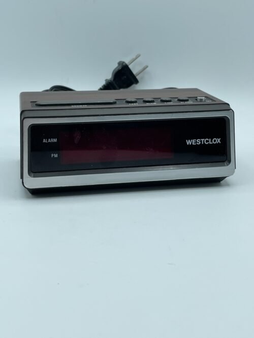 Vintage Westclox Digital Alarm Clock Wood Grain Model 22652 - Clean & Tested