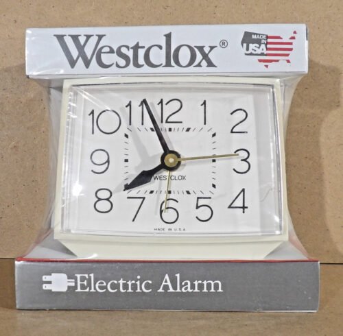 Vintage Westclox Electric Alarm Clock Model 22189 Made in USA New/Sealed