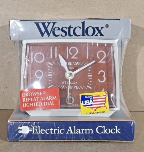 Vintage Westclox Electric Alarm Clock Model 22192 Made In USA New/Sealed