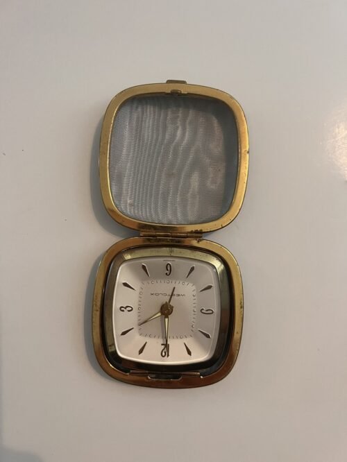 Vintage Westclox Travel Alarm Clock Free Ship Collectible Works