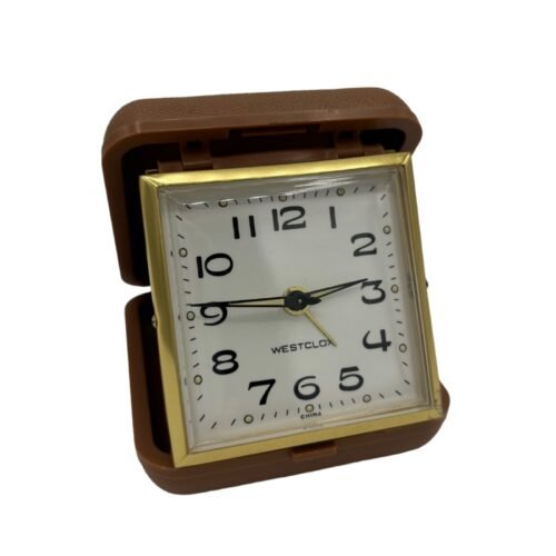 Vintage Westcox Travel Clock Travel Alarm Clock Plastic Case Tested