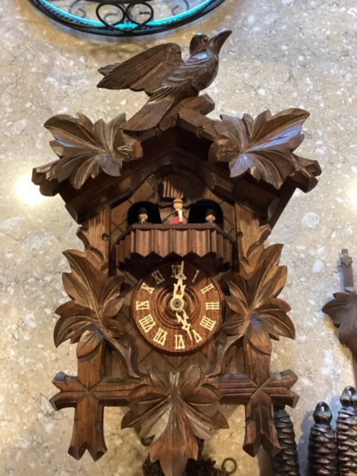 Vintage West Germany Regula Musical Animated Black Forest Cuckoo Clock Working