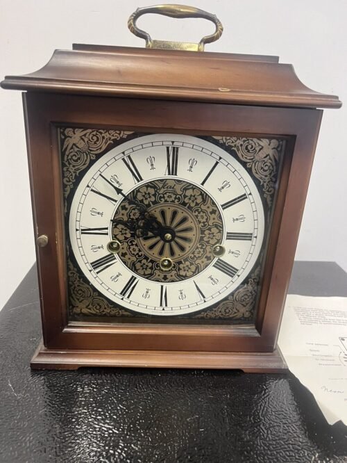 Vintage W. Haid Mantle Clock Made In Western Germany W/out Key Untested