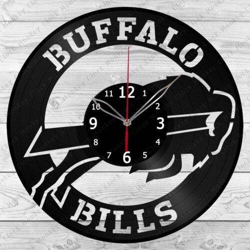 Vinyl Clock Buffalo Bills Vinyl Record Wall Clock Home Art Decor Handmade 3028