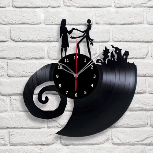 Vinyl Clock The Nightmare Before Christmas Art Vinyl Record Wall Clock 282 image