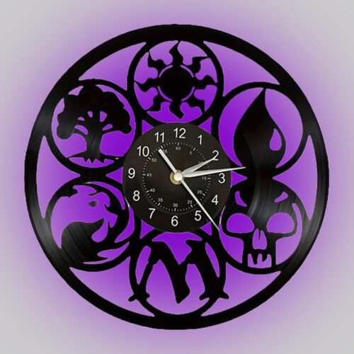 Vinyl Wall Clock with LED Lights, Magic Wall Clock Theme, Home and Office Decora