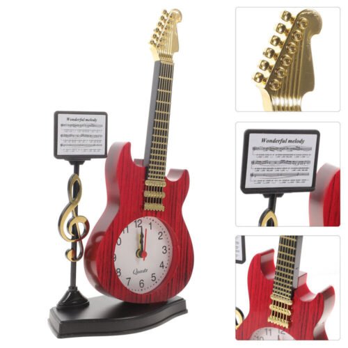 Violin Clock Decorative Desk Guitar Alarm Clocks Musical Student