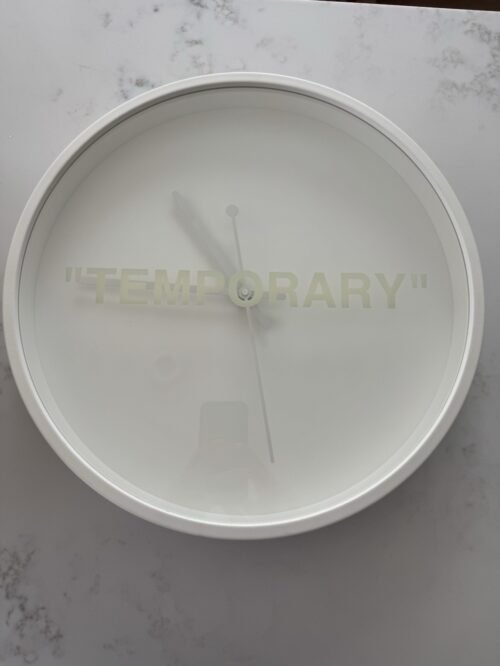 Virgil Abloh x IKEA MARKERAD Temporary 16.5inch Wall Clock Off-White (Works!)