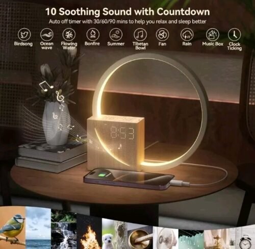 Vivilumens Sunrise Alarm Clock - Heavy Sleepers Adults- Multifunction + Charging