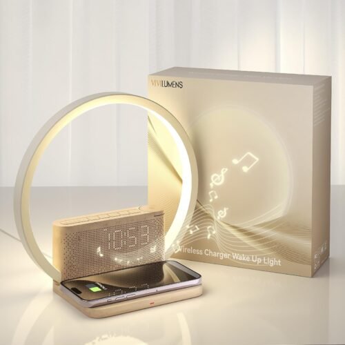 Vivilumens Sunrise Alarm Clocks Wireless Charger 10 White Noise Sound Machine...