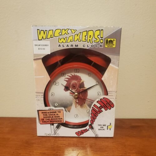 Vntg Wacky Wakers Rooster Duel Bell Alarm Clock Mark Feldstein New Sound Novelty