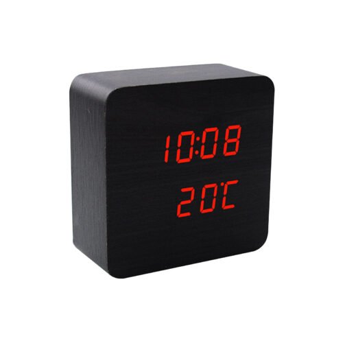 Voice-controlled LED Digital Alarm Clocks Radio-wave Atomic Clock W/Temperature