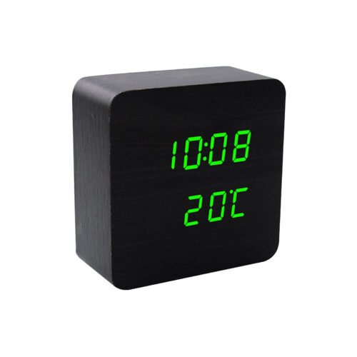 Voice-controlled LED Digital Alarm Clocks Radio-wave Atomic Clock W/Temperature