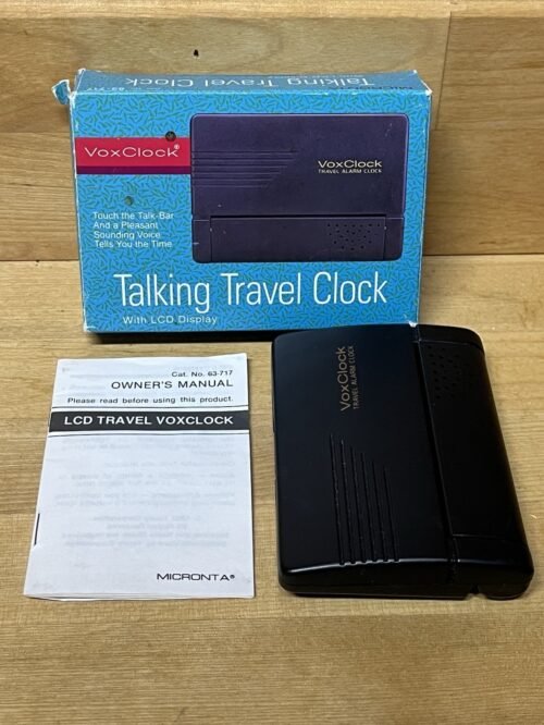 VoxClock Talking Travel Clock w/ LCD Display UNTESTED (comes w/ manual/box)