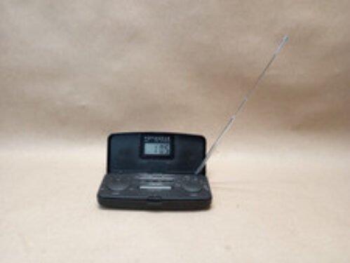 Voyageur AM Fm Radio Stereo Travel Alarm Clock Folding Pocket Vintage Design 20