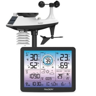 VP7 Weather Station Wireless Indoor Outdoor Thermometer, 7.4'' Digital Color Display Atomic...