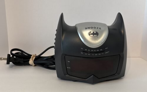 VTG Batman Alarm Clock Radio w/Projector Model KSM6007 Kids Station Toys TESTED