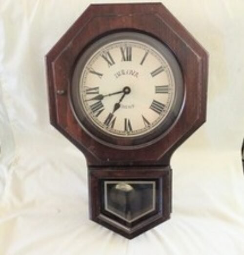 VTG Bulova Chime Wall Clocks Classic Vintage Pendulum Glass Walnut Battery Pwrd.