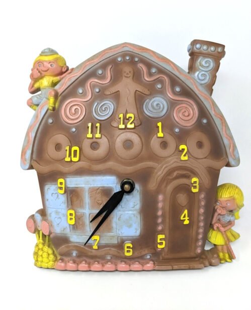 VTG Burwood Wall Clock ~ Hansel & Gretel Fairy Tale 70s Plug-In Works Ultra RARE