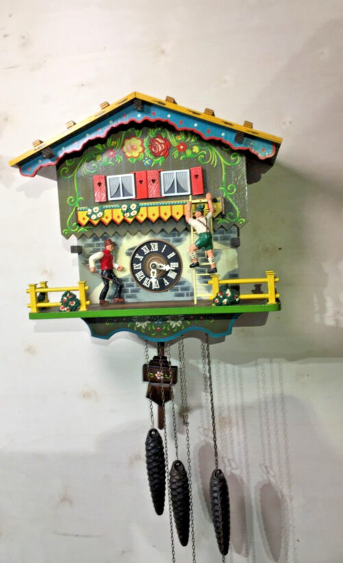 Vtg Chalet Farmer’s Daughter Musical Cuckoo Clock Schmeckenbecker 1976 Working!