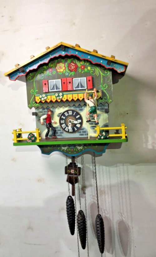 Vtg Chalet Farmer’s Daughter Musical Cuckoo Clock Schmeckenbecker 1976 Working!