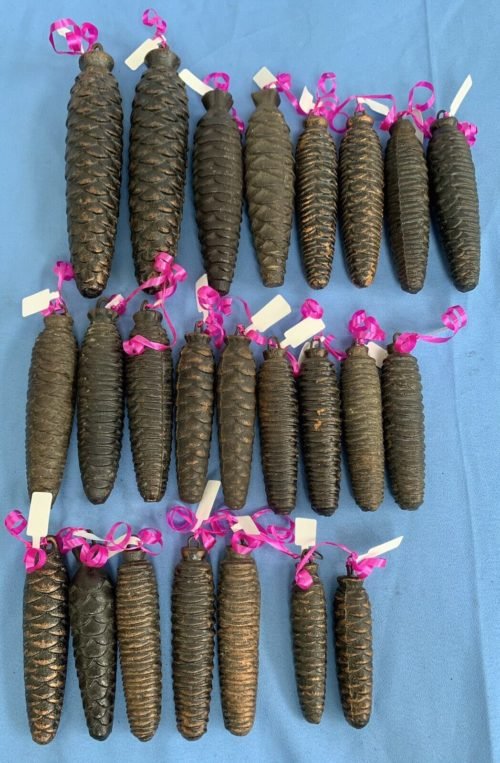 Vtg Cuckoo Clock Pinecone Weights Unmarked for Replacement Parts 24 in Total