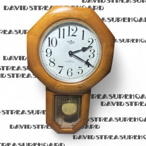VTG D & A Quartz Wooden Westminster Chime Pendulum Wall Clock 9710 WPS WORKING