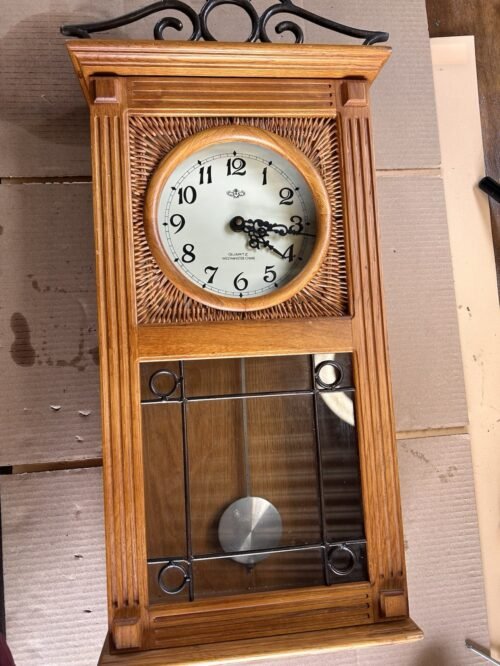 VTG D & A Quartz Wood Wooden Westminster Chime Pendulum Wall Clock 9906WPS