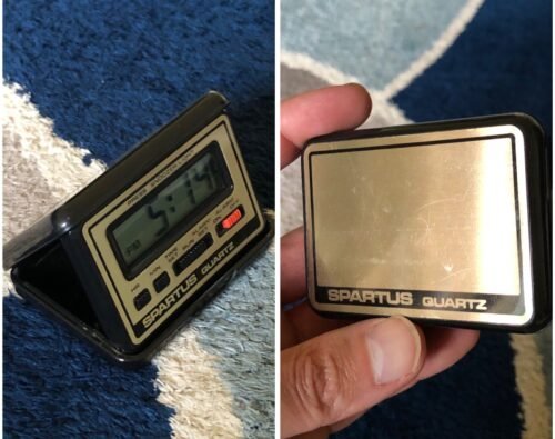 VTG Folding Spartus Quartz Travel Alarm Clock Pocket Size Works Great Handy Size