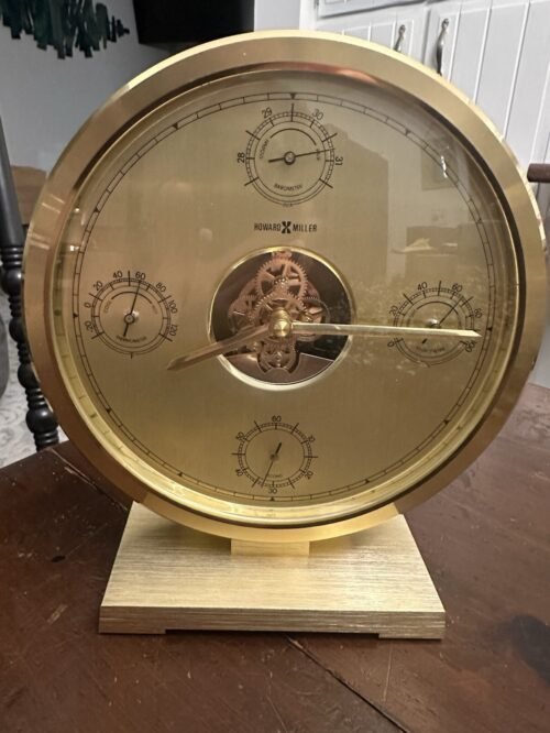 Vtg. Howard Miller Weather Station Clock Works Great Condition #4RG897