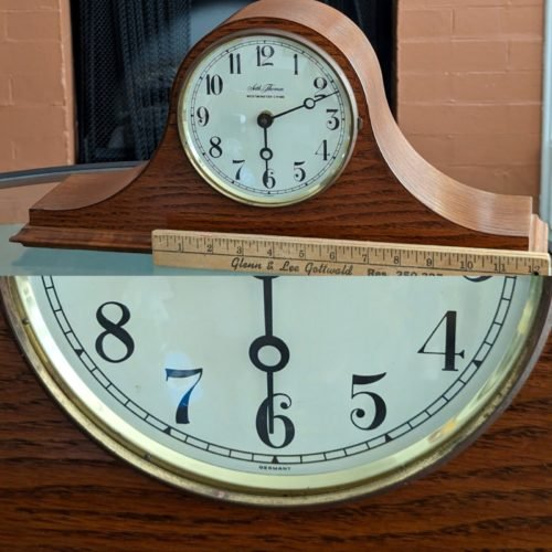 Vtg Seth Thomas Westminster Mantle Clock Germany Battery Operated Oak Medbury
