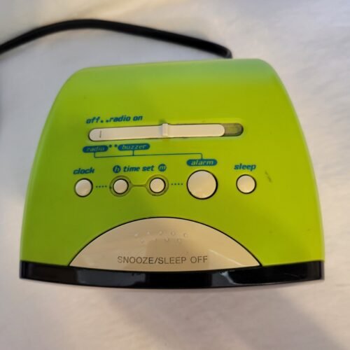 Vtg Sony Dream Machine Retro ICF-C111 70s Green Alarm Clock AM/FM Radio WORKS!