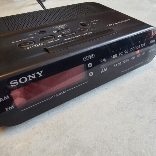 VTG Sony ICF-C243 Dream Machine AM/FM Dual Alarm Digital Black Radio TESTED! 90s