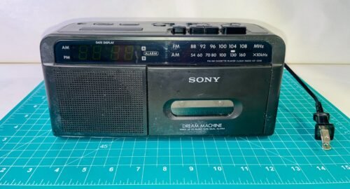 VTG Sony ICF-C610 Dream Machine Dual Alarm Clock Radio Cassette Player TESTED