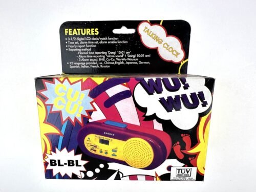 VTG Talking Alarm Clock - Snooze, 3 Alarm Tones, Hourly Report NEW in SEALED BOX