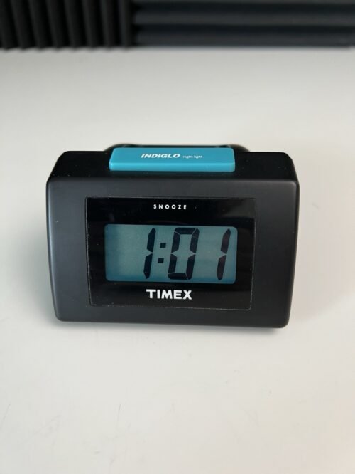 Vtg Timex Indiglo Blue Night Light Travel Digital Alarm Clock Battery Operated