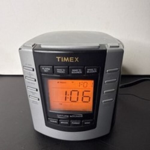 VTG Timex Nature Sounds Digital Clock Radio AM/FM T300B Tested* Batt Cover Miss*