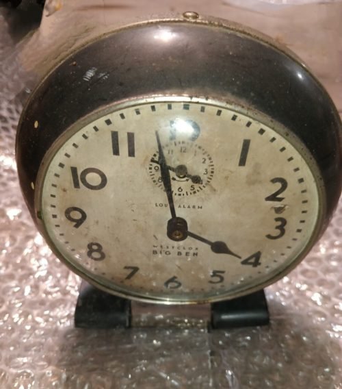 Vtg Westclox Big Ben Loud Alarm Wind Up Clock Black Gun Metal A-1 S4-D Style