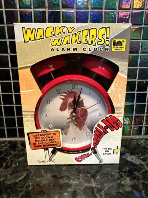 Wacky Wakers Rooster Alarm Clock Wake Up With The Sound Of A Rooster NEW NIB A1