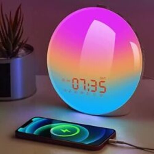 Wake Up Light Sunrise Alarm Clock For Bedroom, Multi Color Ambient Light