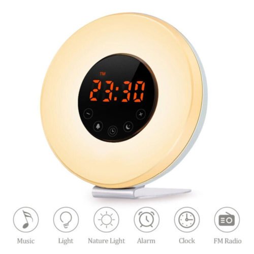 Wake Up Light Sunrise Alarm Clock for Kids with Sunrise Simulation FM Radio