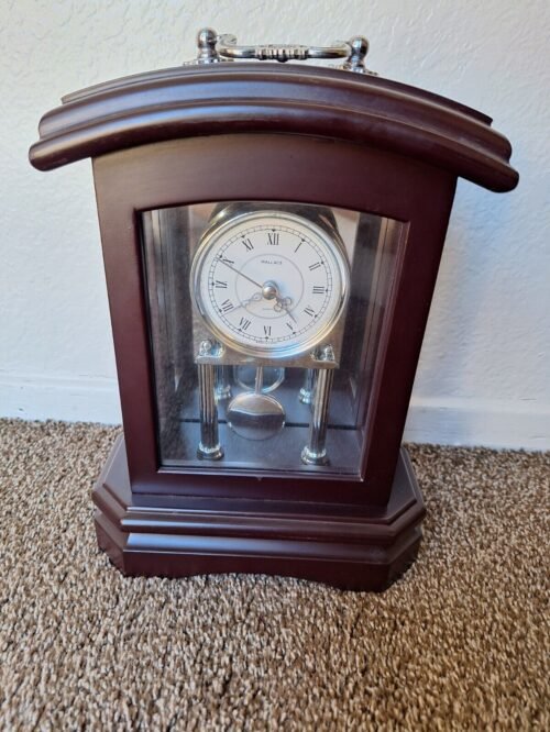 Wallace Silversmiths Ornate Table Mantle Clock With Movement Preowned