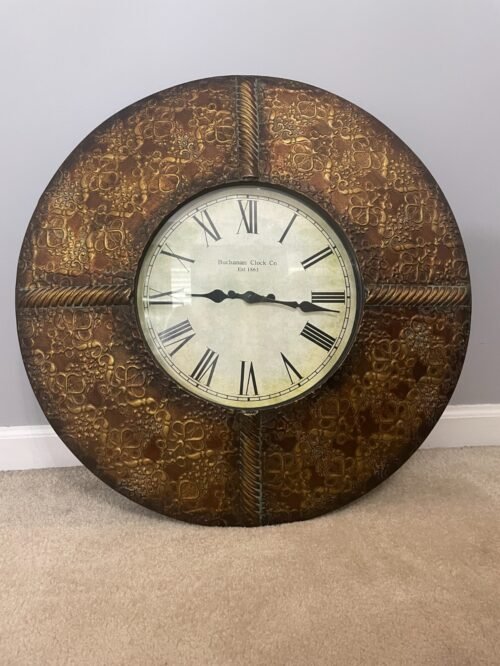 Wall Clock-24", Roman Numeral, Battery Operated, Buchanan Clock Co.